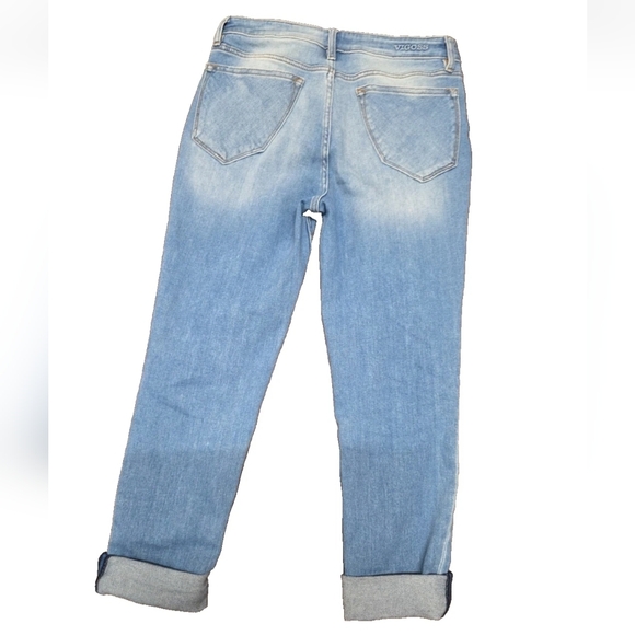 Vigoss Thompson Tomboy Jeans Women 29 Blue Skinny Leg Stretch Denim Light Wash - Picture 2 of 6